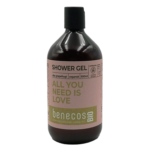 BenecosBIO Shower Gel øko grapefrugt, ALL YOU NEED IS LOVE 500ml